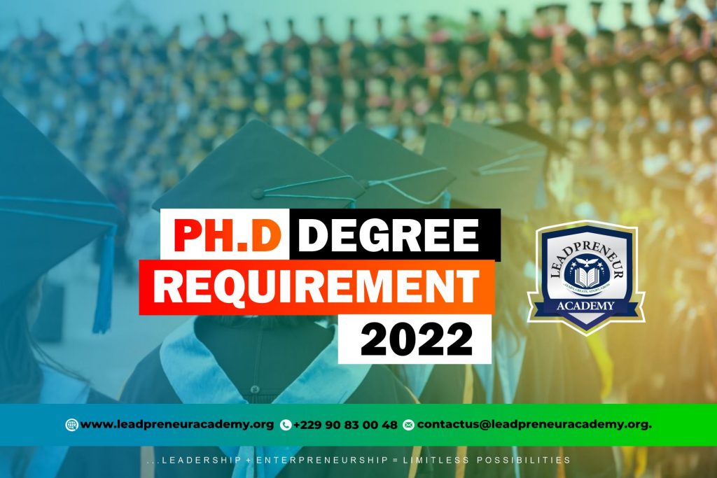 ADMISSION REQUIREMENTS FOR PHD STUDENTS